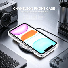 Dual Color Gradient Discolor 360 Degree Rotation Holder Magnetic Phone Case, For iPhone 11