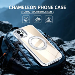 Dual Color Gradient Discolor 360 Degree Rotation Holder Magnetic Phone Case, For iPhone 11