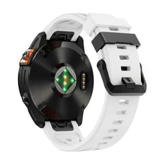 Black Pin Buckle Silicone Watch Band, For Garmin 22mm