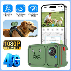 4G Outdoor Waterproof Pet GPS Location Tracker with Real-time Monitoring Camera, US Version