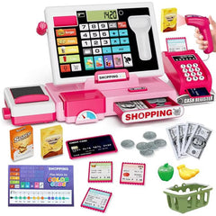 Children Shopping Cash Register Playset with Real Calculator