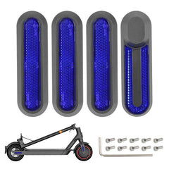 4 in 1 Electric Scooter Wheel Decorative Side Cover Plastic Block Reflective Strip with Screws, For Xiaomi Mijia M365 Pro / Pro 2 / 1S