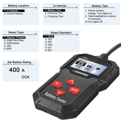 KONNWEI KW210 Car Battery Test Battery Capacity Resistance Battery Detector, KW210
