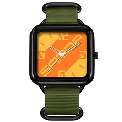 SANDA 3261 Colorful Casual 5ATM Water-Resistant Student Quartz Watch, Nylon Green