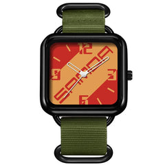 SANDA 3261 Colorful Casual 5ATM Water-Resistant Student Quartz Watch, Nylon Green
