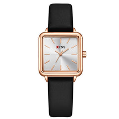SANDA 1316 Ladies 3ATM Waterproof Alloy Case Quartz Watch, Leather-Black, Leather-Pink, Leather-Grey, Leather-Blue, Leather-White