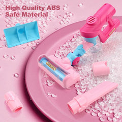 Children Pretend Play Electric Simulation Sound and Light Vacuum Cleaner, without Base (Pink), without Base (Green)