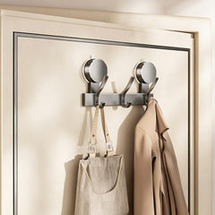 No-drill Door Back Vacuum Suction Cup Hooks Storage Rack, Standard Single Row 7-hook, Standard Single Row 8-hook, Standard Double Row 3-hook, Standard Double Row 4-hook, Standard Double Row 5-hook, Standard Double Row 6-hook, Standard Double Row 7-hook...