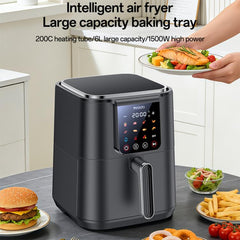 Yesido EC35 6L 1500W Touch Screen NTC Temperature Control Air Fryer, EU Plug, UK Plug