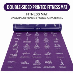 PVC Double-Sided Printed Fitness Training Non-slip Yoga Mat, 4mm