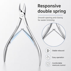 Stainless Steel Cuticle Nipper Manicure Tool for Nail and Cuticle Care, Single Cuticle Nipper