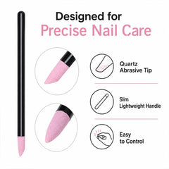 2pcs/Pack Angled Quartz Nail Pen Nail Surface Polishing Tool