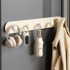 Multifunctional Magnetic Storage Hook Rack Wall Mounted No Drilling Hook Rail, 4 Hooks, 5 Hooks, 6 Hooks