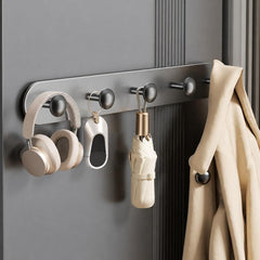 Multifunctional Magnetic Storage Hook Rack Wall Mounted No Drilling Hook Rail, 4 Hooks, 5 Hooks, 6 Hooks