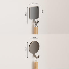 Wall Mounted No Drilling Magnetic Square Metal Hook, Single Pack, 5pcs Pack, 10pcs Pack