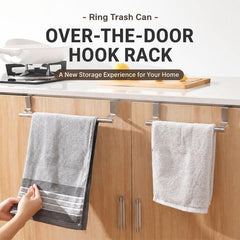 2pcs / Set 23.8cm Drill-Free Stainless Steel Towel Rack