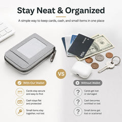 Accordion Multi-card Slot PU Leather Zipper Card Bag