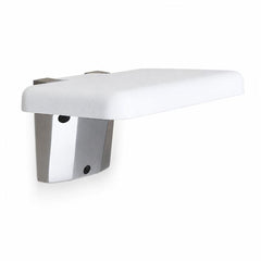 Wall Mounted Folding Solid Waiting Chairs Bathroom Stool Seat Toilet Chairs, Square (White)