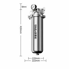 304 Stainless Steel Whole House Pre-Filter Water Purifier, 25-ton Clamp with 1.5 inch, 25-ton Clamp with 1 inch, 25-ton Clamp with 2 inch, 4-ton 1 inch Threaded Screw, 4-ton Threaded 4-point, 4-ton Threaded 6-point, 8-ton 1 inch Threaded Screw         ...