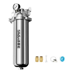 304 Stainless Steel Whole House Pre-Filter Water Purifier, 25-ton Clamp with 1.5 inch, 25-ton Clamp with 1 inch, 25-ton Clamp with 2 inch, 4-ton 1 inch Threaded Screw, 4-ton Threaded 4-point, 4-ton Threaded 6-point, 8-ton 1 inch Threaded Screw         ...