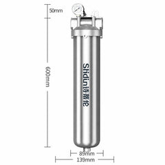 304 Stainless Steel Whole House Pre-Filter Water Purifier, 20-ton Threaded 4-point, 20-ton Threaded 6-point