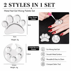 2pcs/Pack Nail Art Mixing Palette Makeup Foundation Mixing Palette