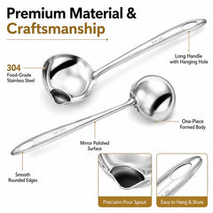 LsCook Stainless Steel Oil Separating Spoon, Oil Separating Spoon