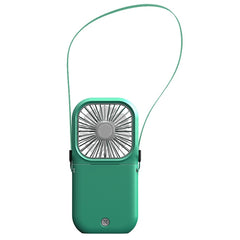 F20 Electroplating Handheld Fan Portable Desktop Folding Mute USB Hanging Neck Fan, F20 (White), F20 (Pink), F20 (Green), F20 (Blue)