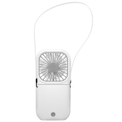 F20 Electroplating Handheld Fan Portable Desktop Folding Mute USB Hanging Neck Fan, F20 (White), F20 (Pink), F20 (Green), F20 (Blue)