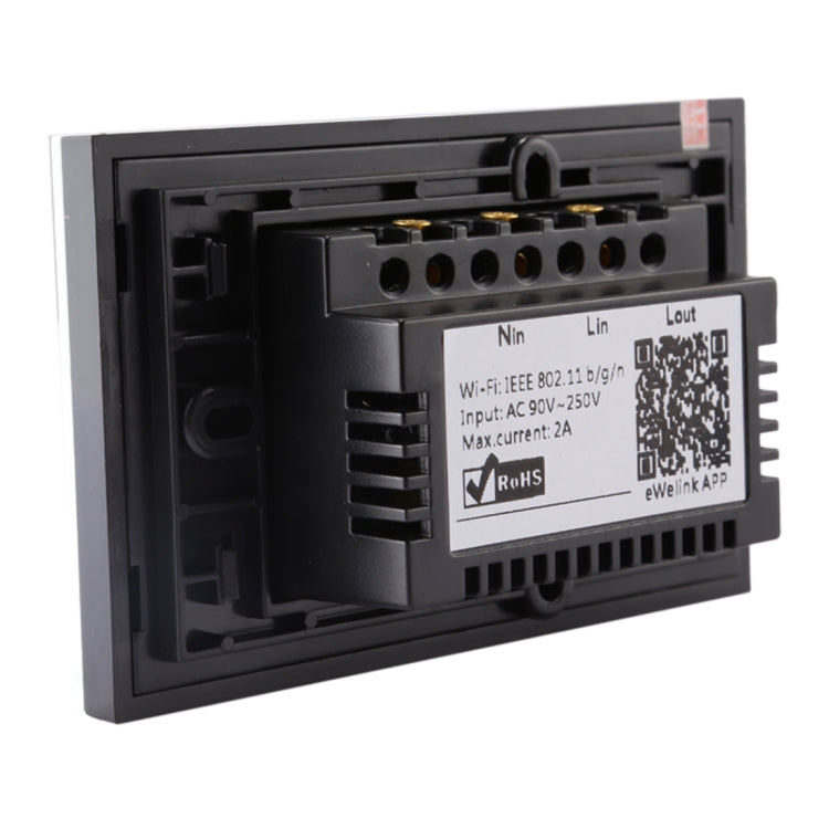 Sonoff  Touch 120mm 1 Gang Tempered Glass Panel Wall Switch Smart Home Light Touch Switch, Compatible with Alexa and Google Home, AC 90V-250V 400W 2A, 120mm