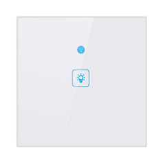 WS-UK-01 EWeLink APP & Touch Control 2A 1 Gang Tempered Glass Panel Smart Wall Switch, AC 90V-250V, UK Plug, 1 Gang