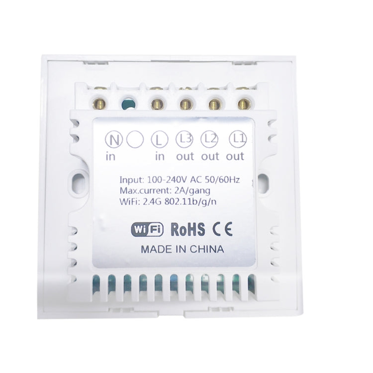WS-UK-01 EWeLink APP & Touch Control 2A 1 Gang Tempered Glass Panel Smart Wall Switch, AC 90V-250V, UK Plug, 1 Gang