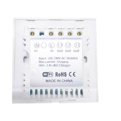 WS-UK-01 EWeLink APP & Touch Control 2A 1 Gang Tempered Glass Panel Smart Wall Switch, AC 90V-250V, UK Plug, 1 Gang