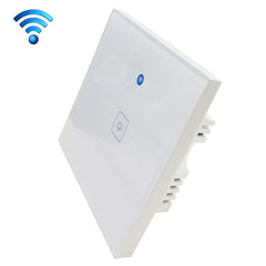 WS-UK-01 EWeLink APP & Touch Control 2A 1 Gang Tempered Glass Panel Smart Wall Switch, AC 90V-250V, UK Plug, 1 Gang