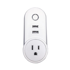 SA-002 2 USB Ports + 1 EU Socket WiFi Smart Power Plug Socket, Compatible with Alexa and Google Home, AC 110V-230V, US Plug, UK Plug