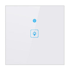 WS-EU-01 EWeLink APP & Touch Control 2A 1 Gang Tempered Glass Panel Smart Wall Switch, AC 90V-250V, EU Plug, 1 Gang