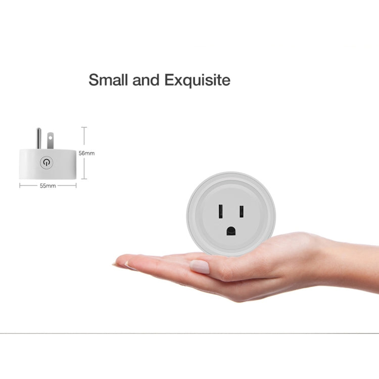 SA-003 10A Mini WiFi Plug Timing Smart Socket Works with Alexa & Google Home, AC 100-240V, US Plug, SA-003