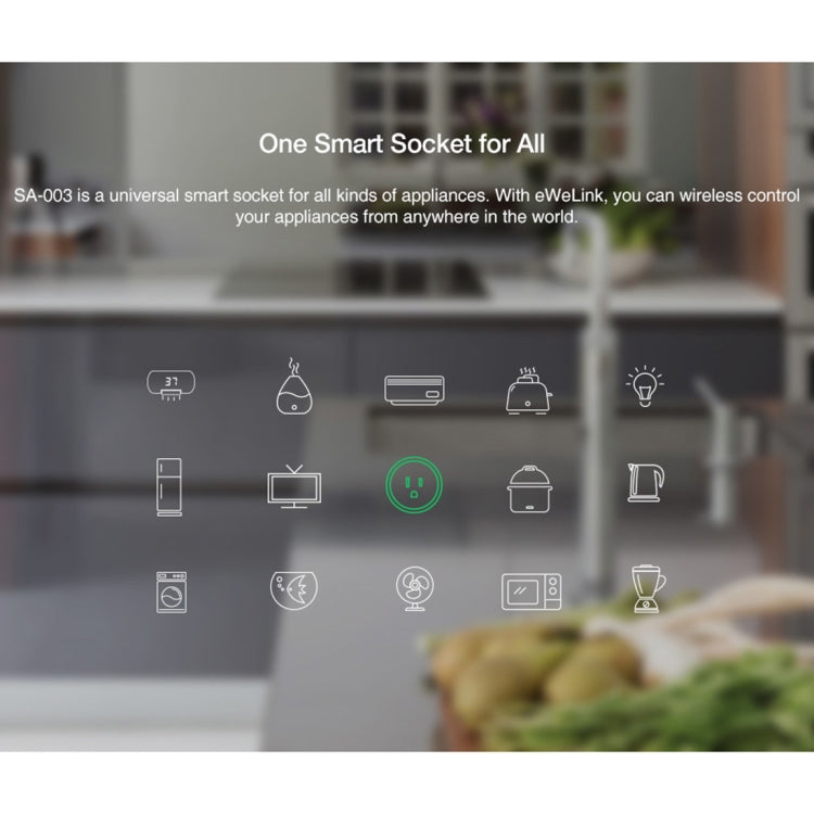 SA-003 10A Mini WiFi Plug Timing Smart Socket Works with Alexa & Google Home, AC 100-240V, US Plug, SA-003