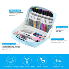 FunAdd Large-capacity Pencil Case Storage Organizer Canvas Cosmetic Bag, Size: 230 x 170 x 75mm, 230 x 170 x 75mm