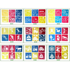 2 Sets (6 PCS / Set ) Children Plastic Painting Drawing Template Stencil Kids Toy, Random Style Delivery, 2 Sets Drawing Template