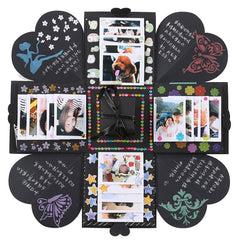 Creative DIY Handmade Photo Album Commemorative Book Surprise Explosion Gift Box, Finished + PVC Version, Handmade Photo Album