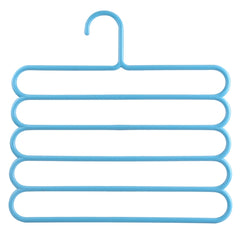10pcs Multi-function 5 Layers Pants Scarf Silk Tie Plastic Clothes Hangers, 5 Layers Pants Hangers