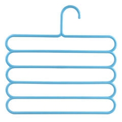 10pcs Multi-function 5 Layers Pants Scarf Silk Tie Plastic Clothes Hangers, 5 Layers Pants Hangers