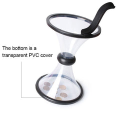 Vortex Bank Decompression Transparent Funnel Gravity Rotating Coin Storage Box, Funnel
