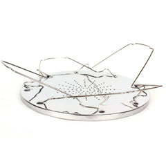 Outdoor Camping Tools 4 Slice Stainless Steel Camping Foldable Toaster Rack Toaster Tray Bread Toast Rack, Bread Toast Rack