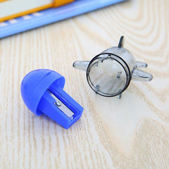 3 PCS Creative Cute Small Aircraft Style Pencil Sharpeners Mechanical Machine School Stationery Office Supplies, Random Color Delivery, Aircraft Style