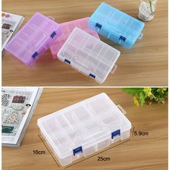 Double layer 8 Slots Plastic Jewelry Box Organizer Storage Container with Adjustable Dividers, 8 Slots (Blue), 8 Slots (Purple), 8 Slots (White), 8 Slots (Pink)