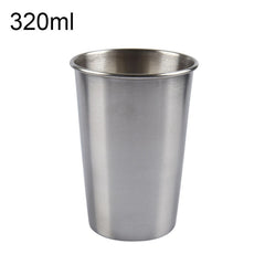 320ml Single Wall Electropolished Stainless Steel Brief Wine Cup(Silver), 320ml
