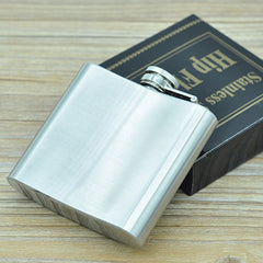 140mL (5oz) Outdoor Sports Handy Home Travel Wild Stainless Steel Portable Hip Flask(with Small Funnel)(Silver 140mL (5oz)), 140mL (5oz)