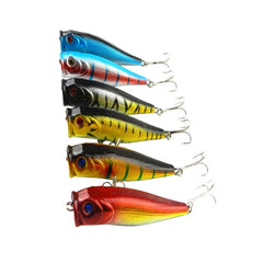 HENGJIA Plastic Artificial Fishing Lures Popper Bionic Fishing Bait with Hooks, Length: 9 cm, Random Color Delivery, Length: 9 cm